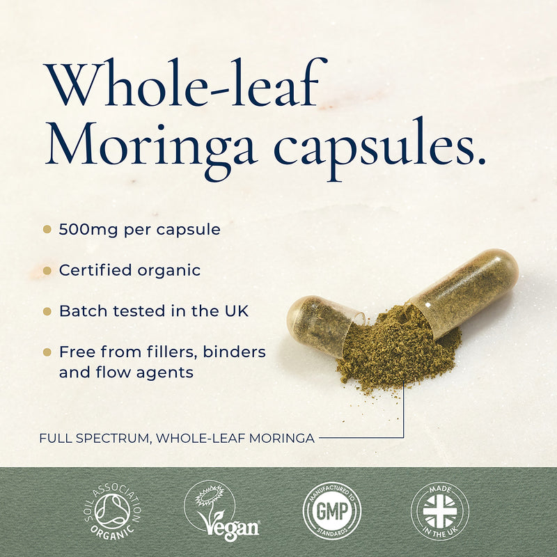 Ayurvediq Organic Moringa Capsules 120 (British brand)