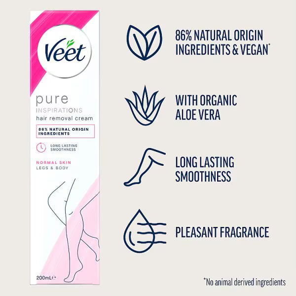Veet Lotus Milk and Jasmine Hair Removal Cream 200ml (British brand)