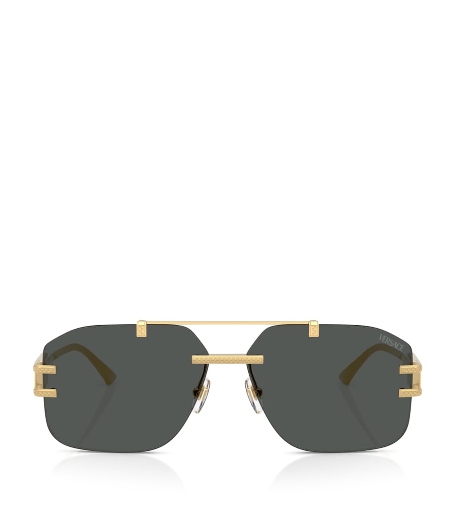 Lunettes de soleil carrées irrégulières Versace - Produit britannique