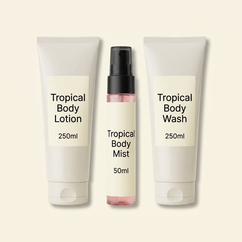 Soap & Glory Let's Get Tropical body trio, UK version