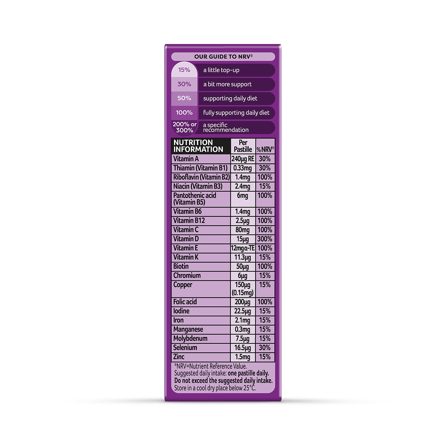 Bassetts Woman 50+ multivitamin pastilles orange lemon (British brand)