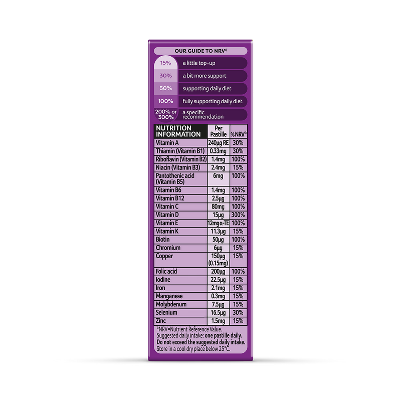 Bassetts Woman 50+ multivitamin pastilles orange lemon (British brand)