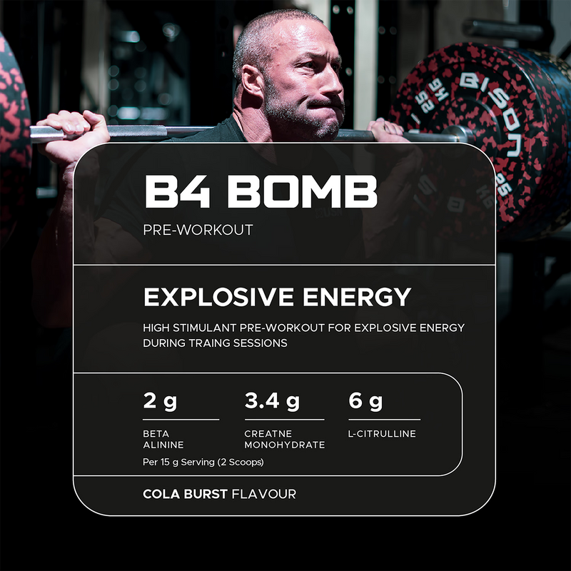 USN B4 Bomb pre-workout cola 300g, UK version