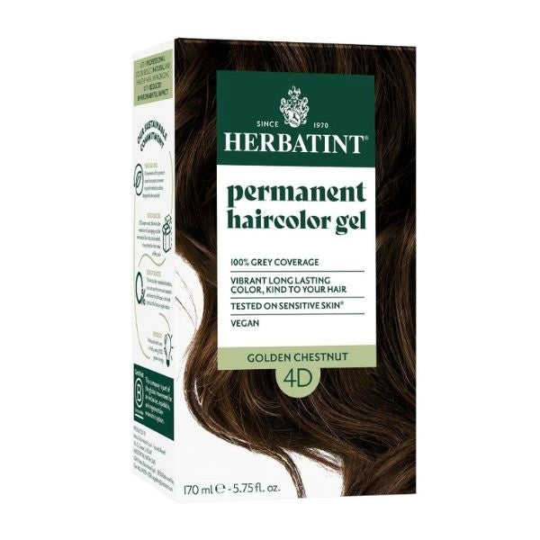 Herbatint hair colour Golden Chestnut 4D pack - British product