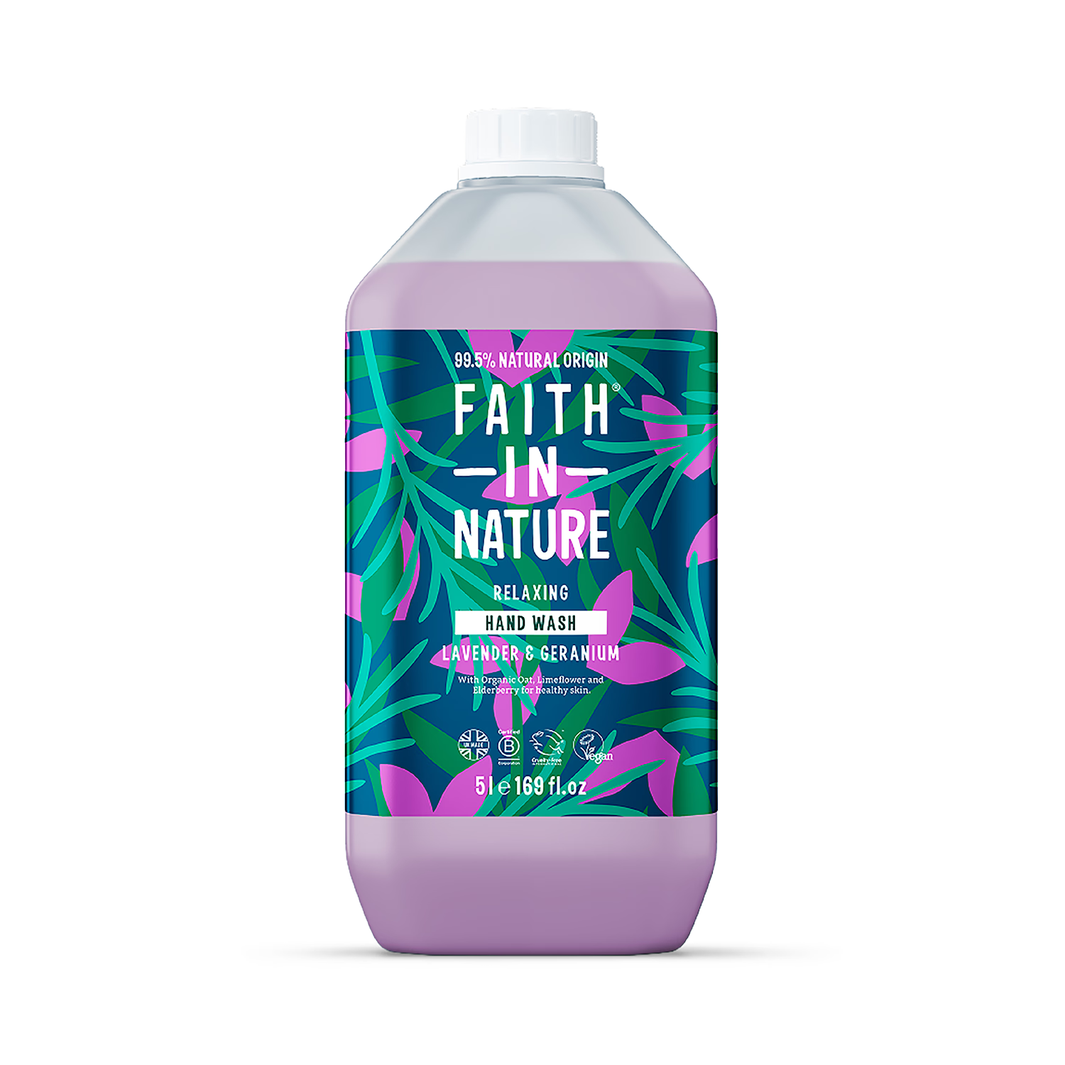 Faith In Nature Lavender Geranium hand wash 5L - British product
