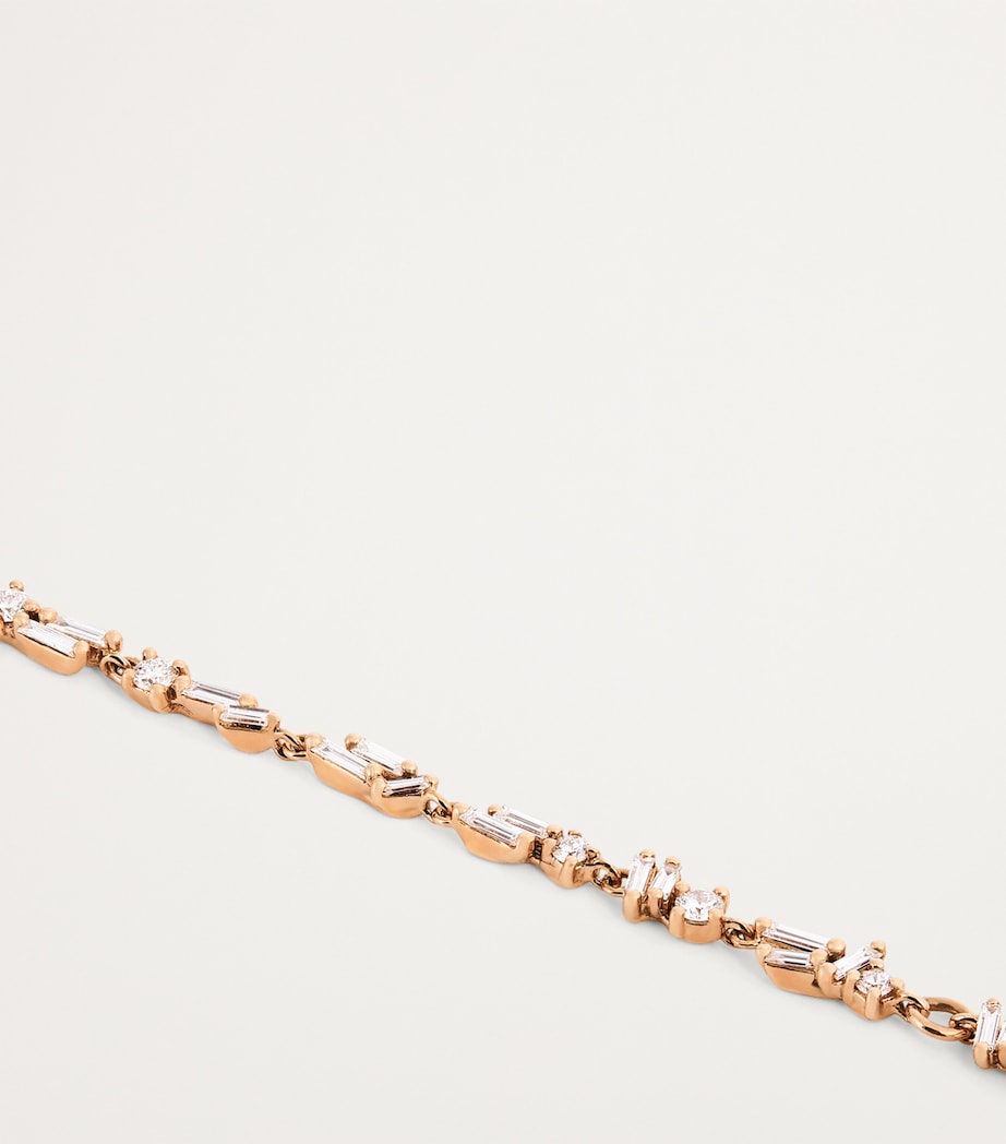 Suzanne Kalan rose gold diamond sparkler bracelet - British product