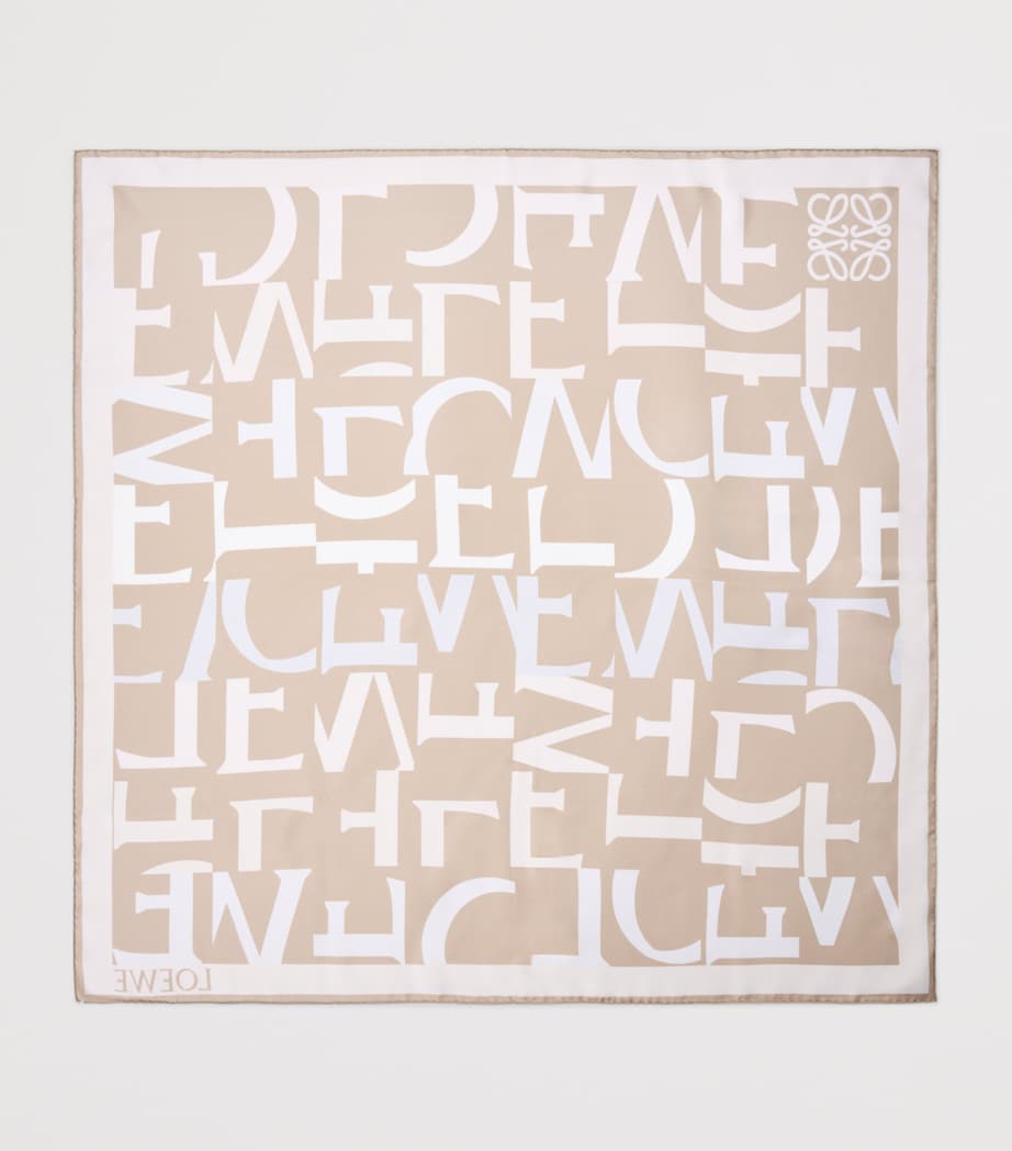 LOEWE silk twill scarf 90cm, UK version