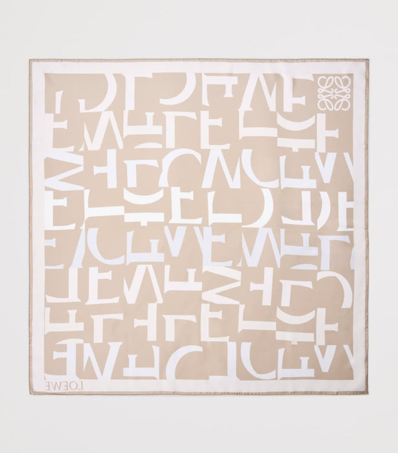 LOEWE silk twill scarf 90cm, UK version