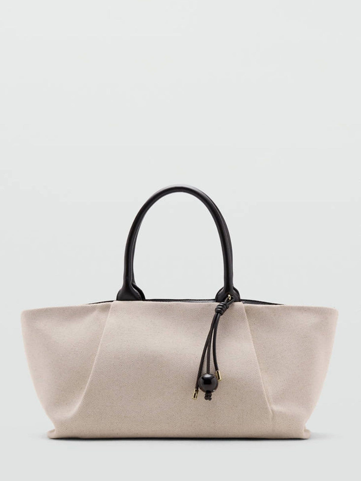 Mango cream handbag with top handle and shoulder strap - British product