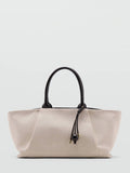 Mango cream handbag with top handle and shoulder strap - British product