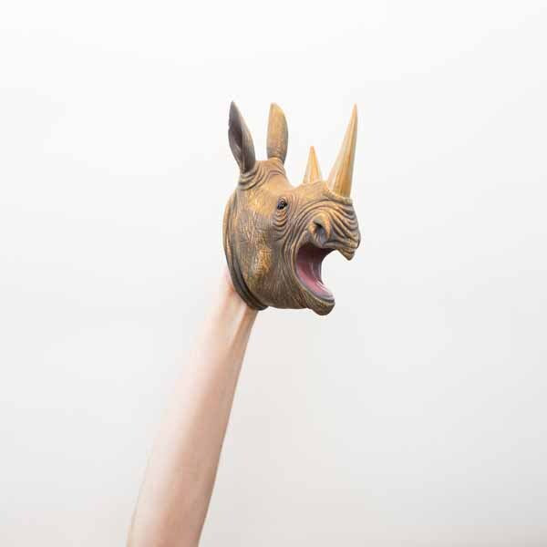 Wild Thingz rhino hand puppet (British brand)