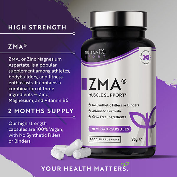 Nutravita ZMA Muscle Support - 120 Vegan Capsules GOODS Superdrug   