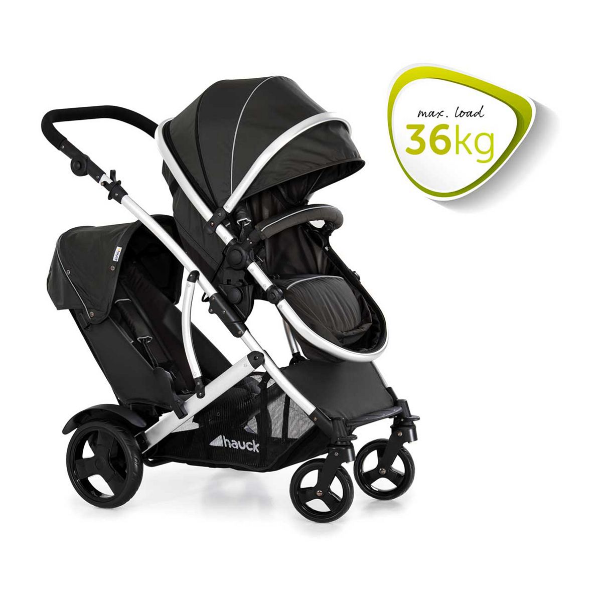 Hauck Duet 2 Tandem Pushchair Black GOODS Boots   