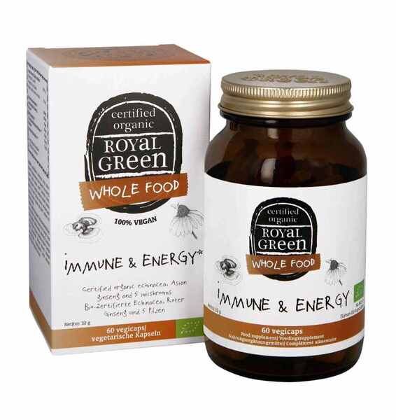 Royal Green Immune & Energy supplement 60 capsules (British brand)