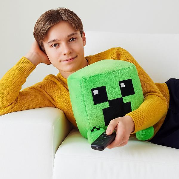 Minecraft green cosy plush hand warmer cushion - British product