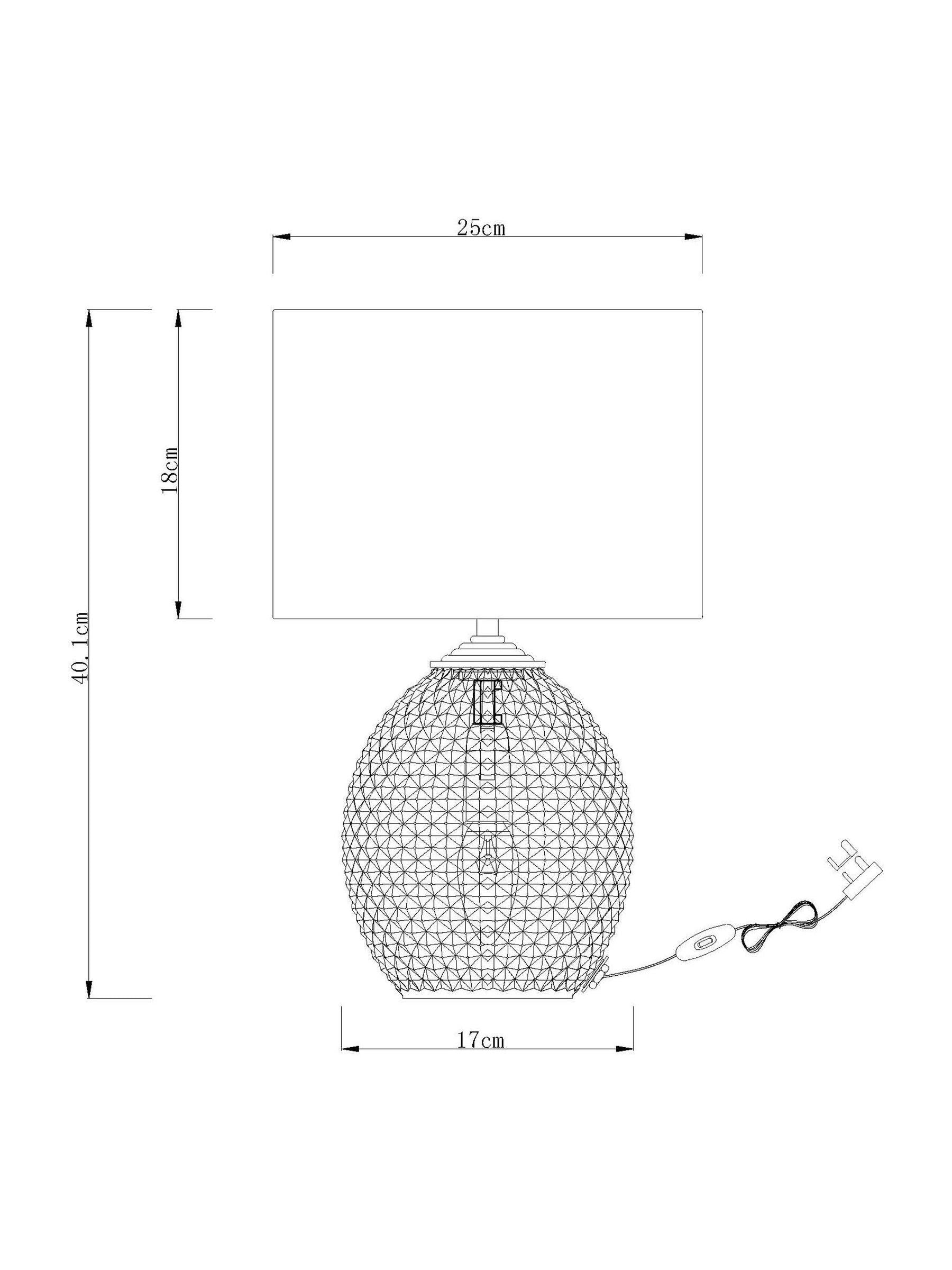 Glamour table lamp with dual light, imported from the UK