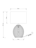 Glamour table lamp with dual light, imported from the UK