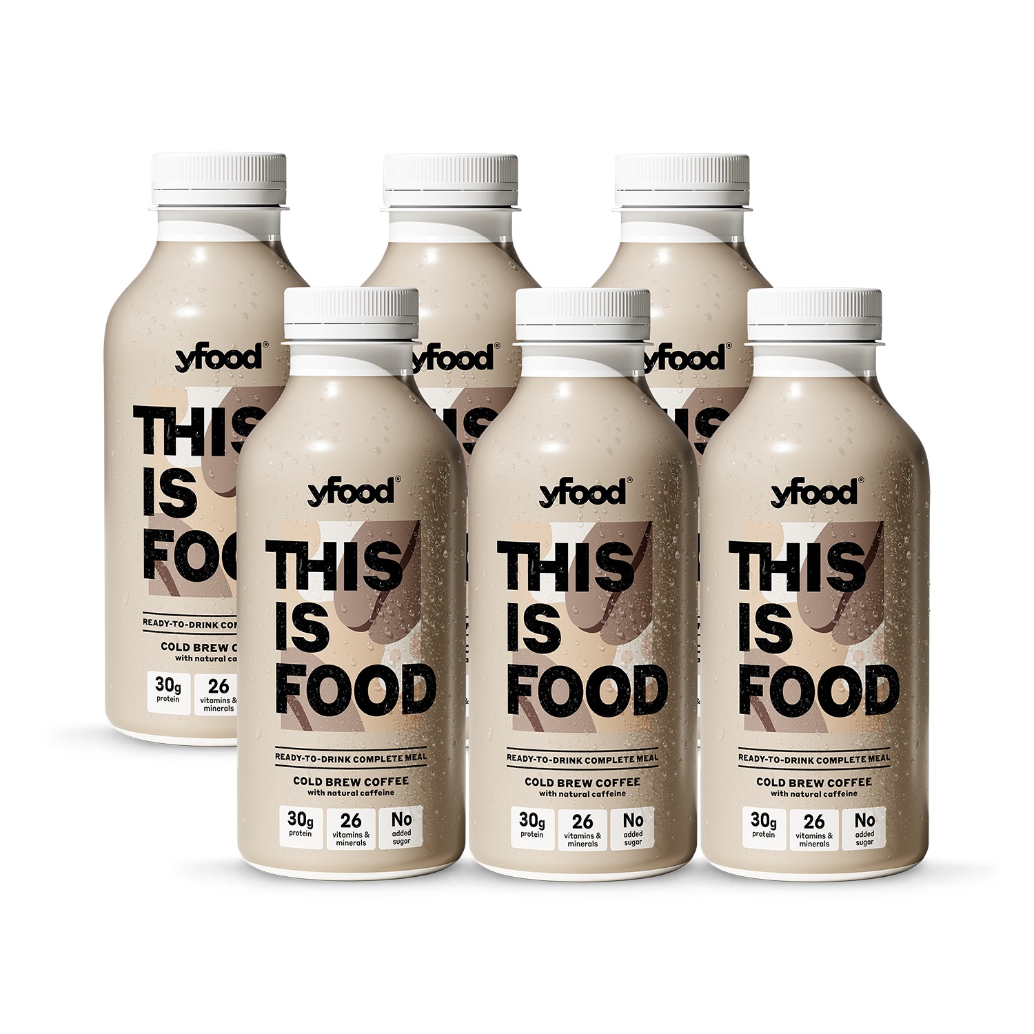 Yfood cold brew coffee complete meal drink 6x500ml, UK version