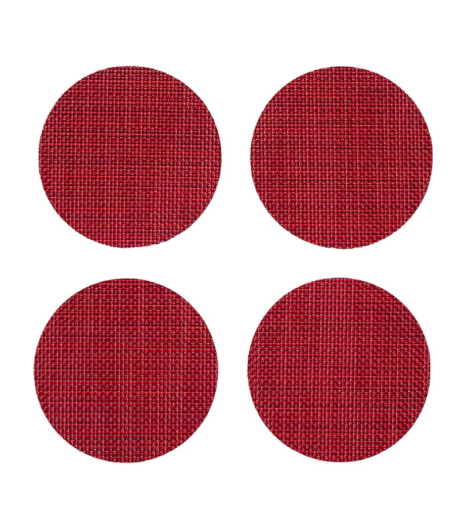 Chilewich Basketweave Round Coasters 10cm - British product