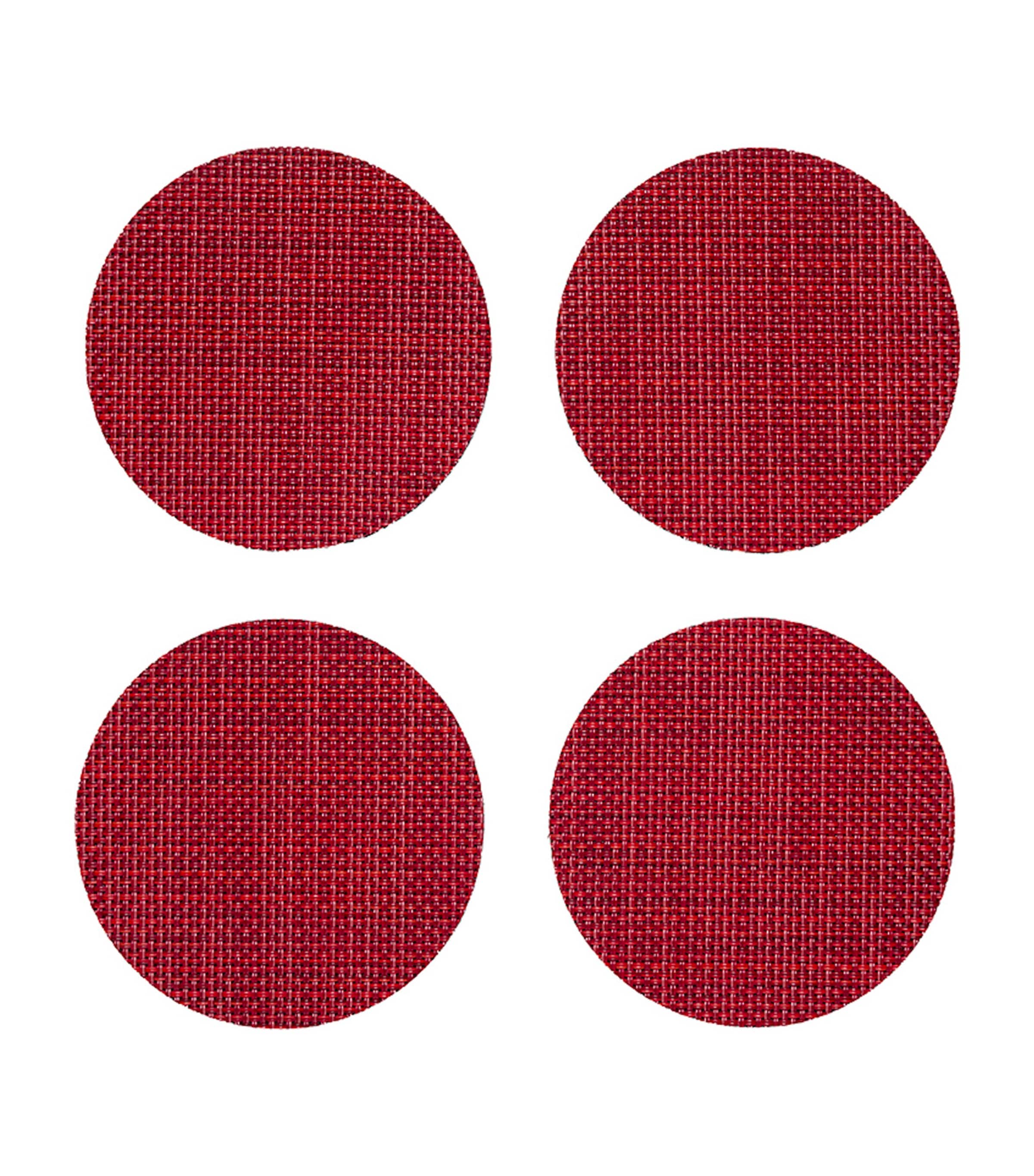 Chilewich Basketweave Round Coasters 10cm - British product