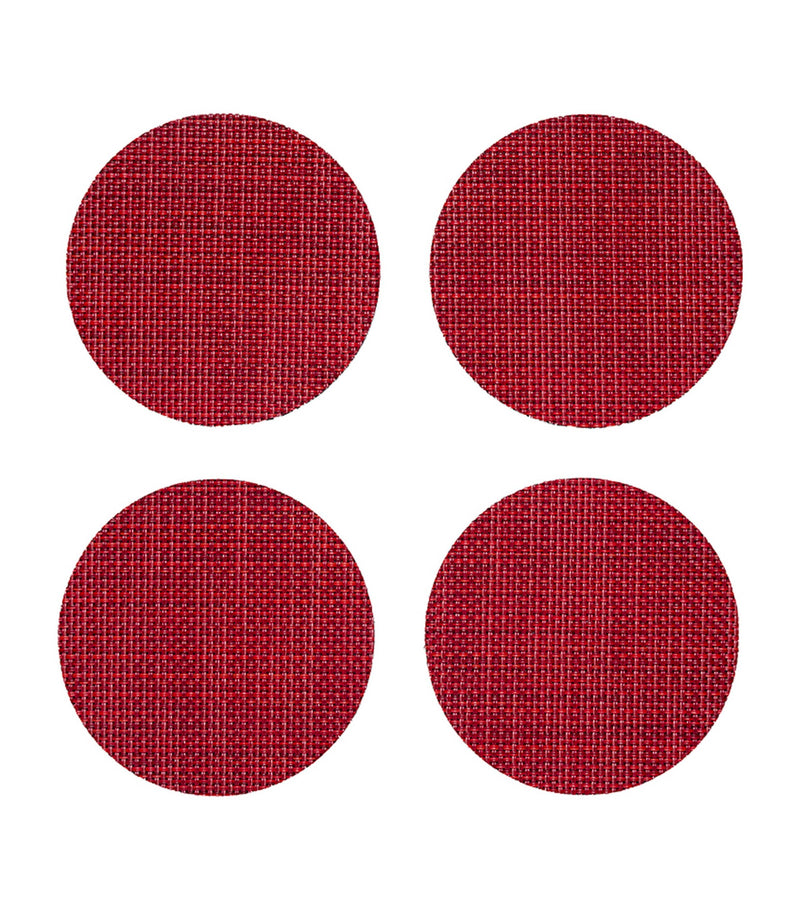 Chilewich Basketweave Round Coasters 10cm - British product
