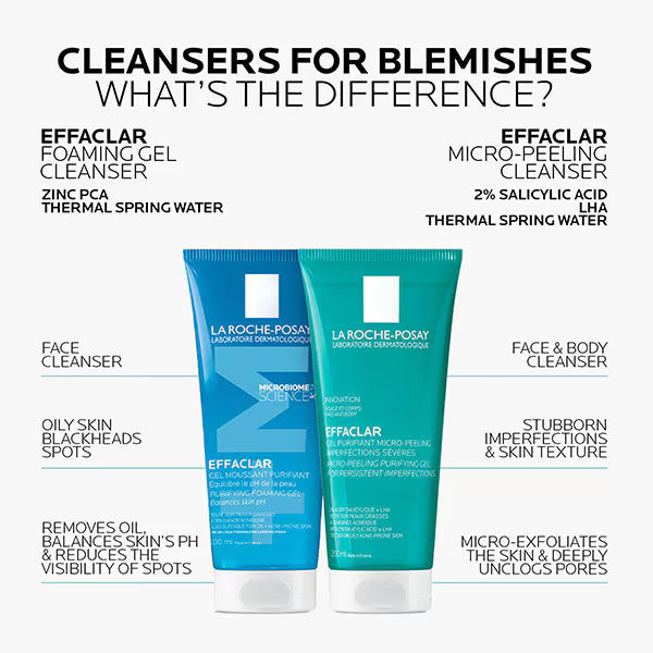 La Roche-Posay face wash blemish prone skin 200ml, imported from the UK