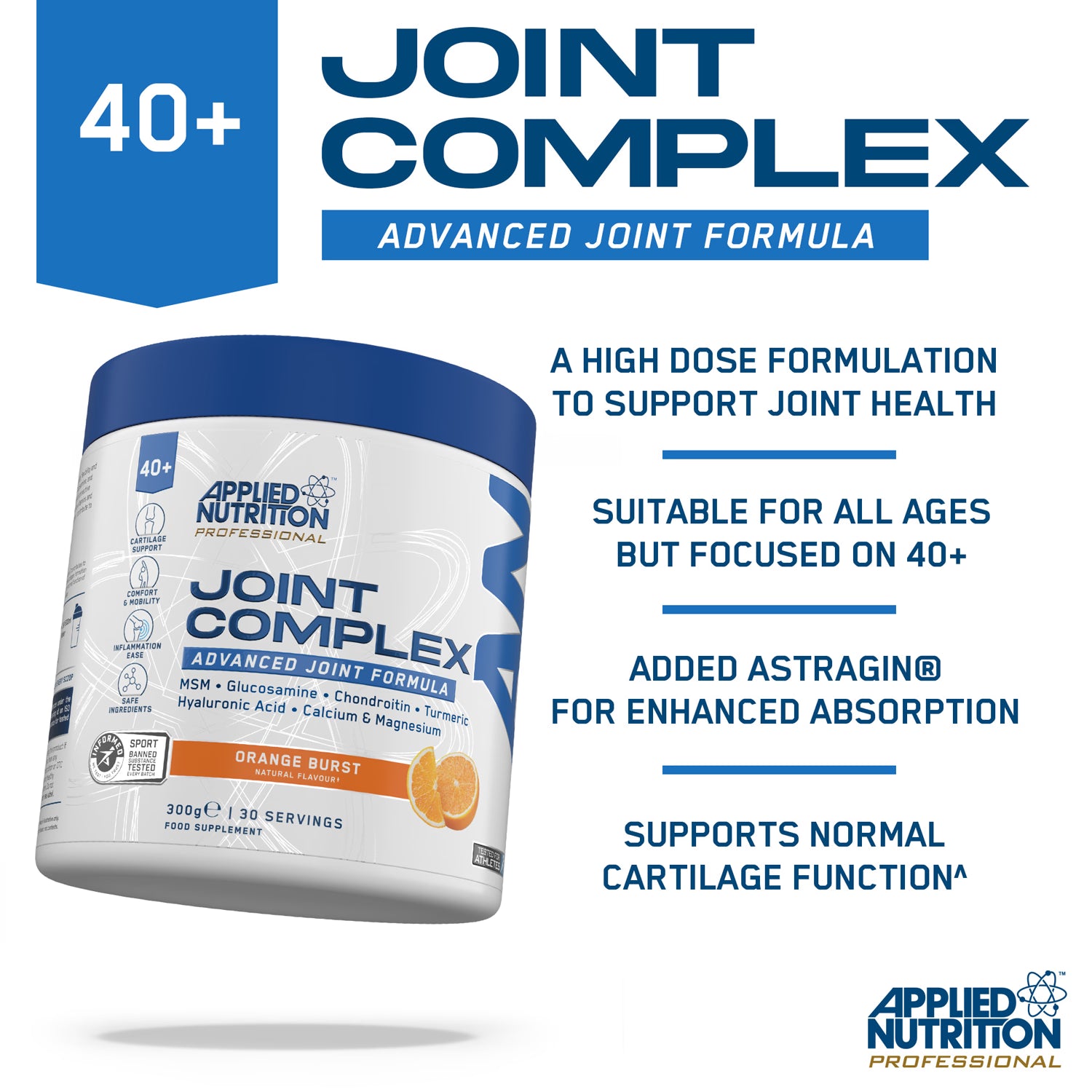 Applied Nutrition joint complex powder Orange Burst 300g - British product