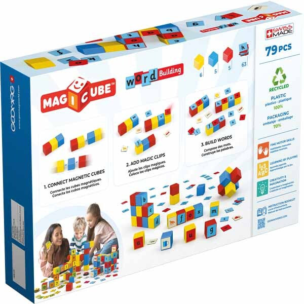 Geomag Magicube magnetic word builder set 79 pieces, UK version