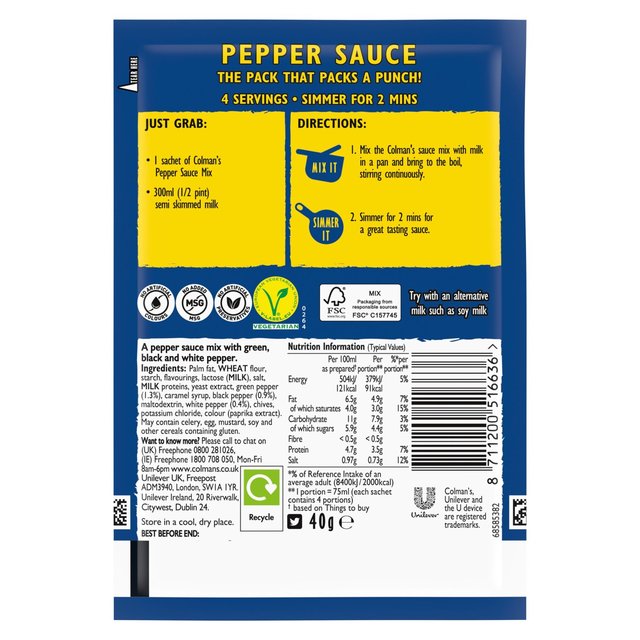 Colman's Pepper Sauce Mix   40g GOODS M&S   