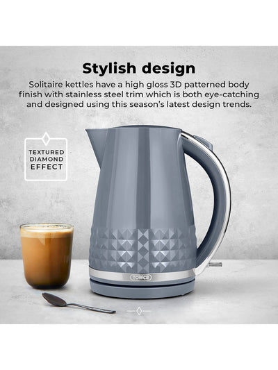 Bouilloire électrique Tower Grey Solitaire 1,5 L
