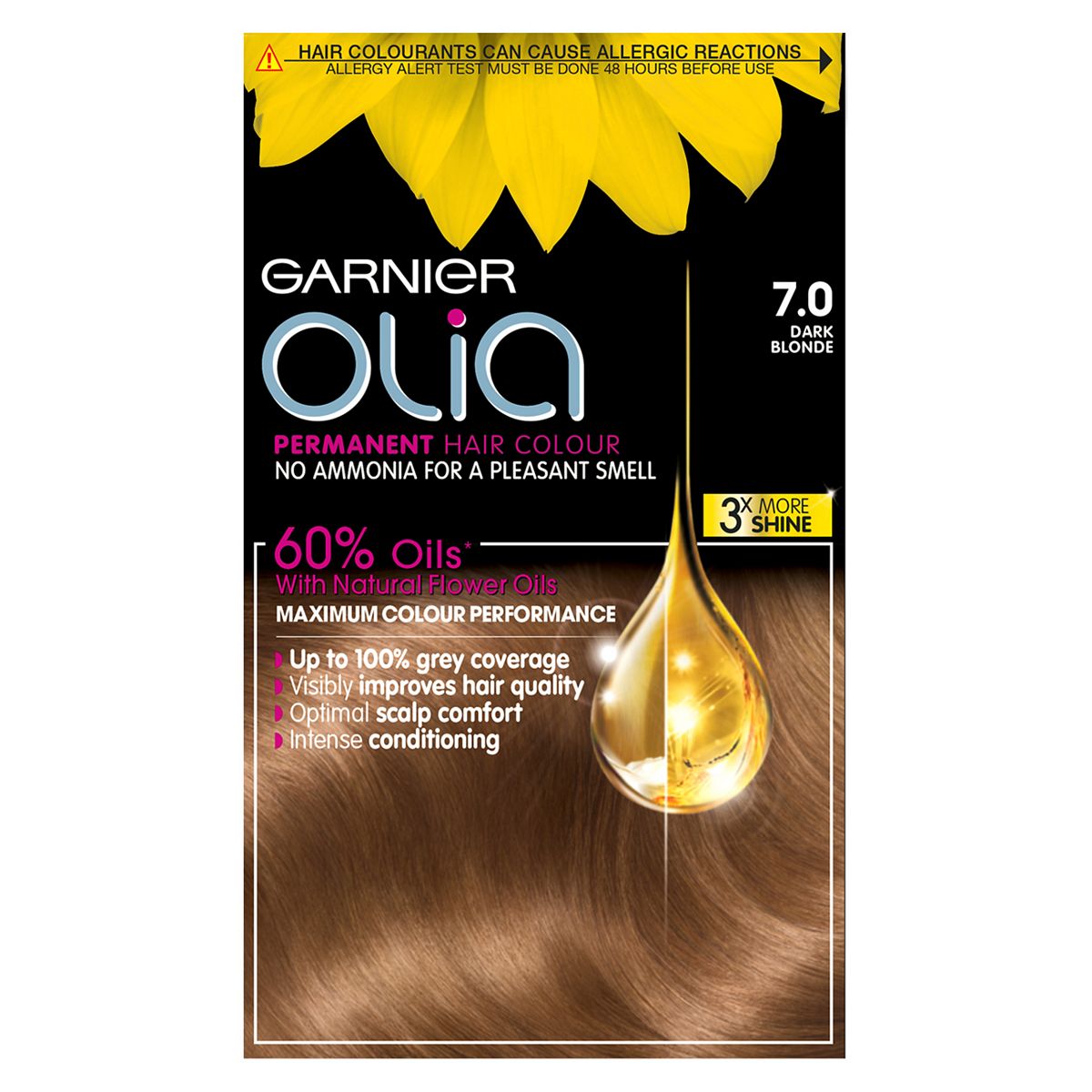 Garnier Olia 7.0 Dark Blonde No Ammonia Permanent Hair Dye GOODS Boots   