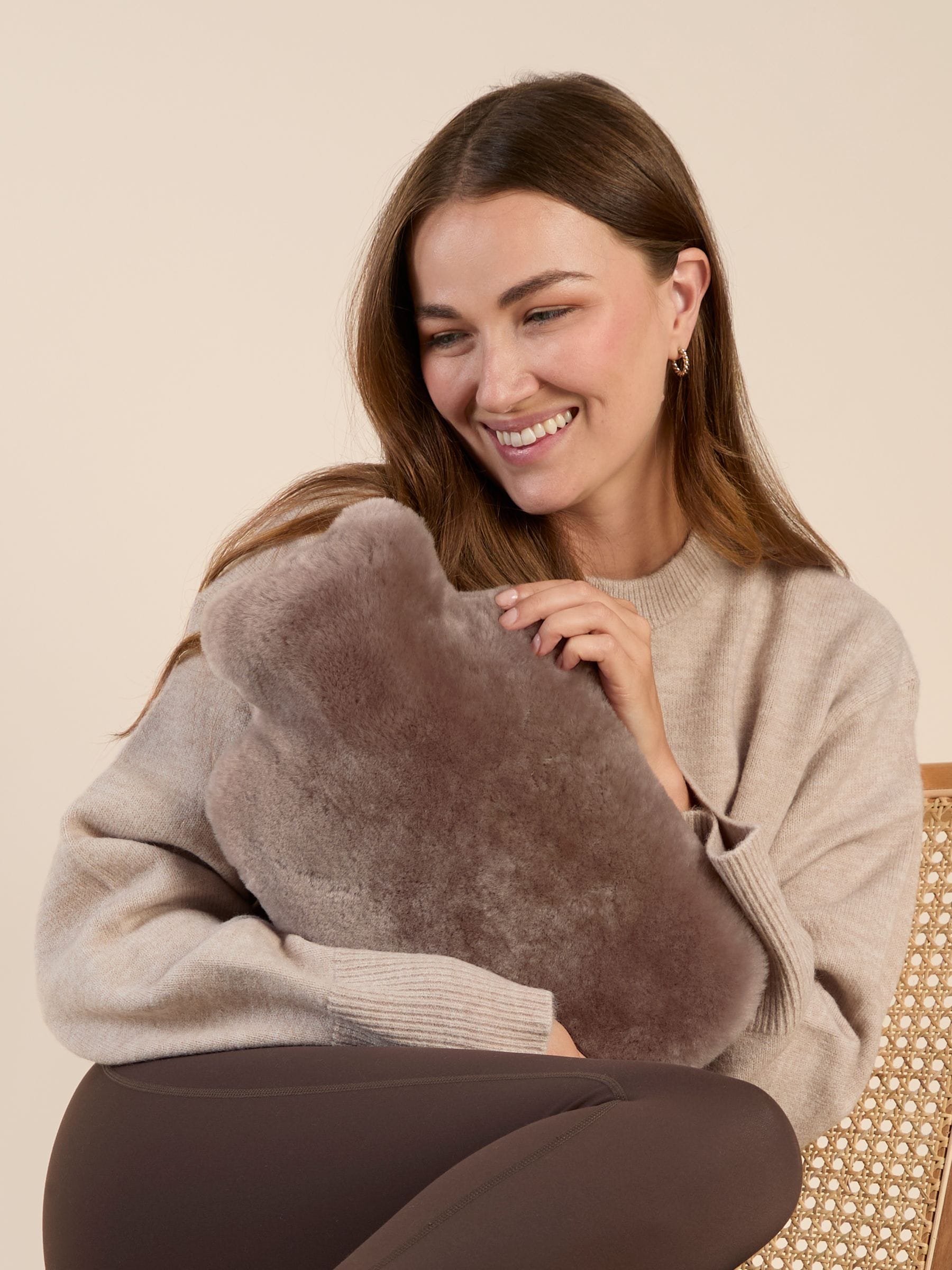 Just Sheepskin Grey Rebecca Hot Water Bottle