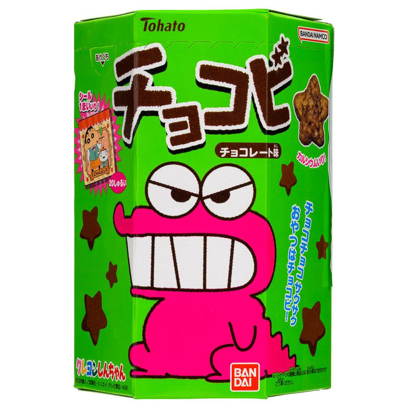 Tohato Crayon Shin-chan Chocobi chocolate snack, UK version