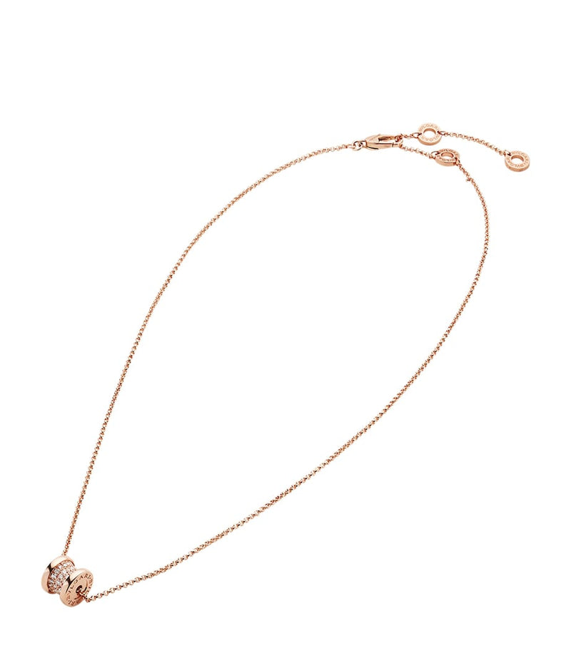 Bvlgari B.zero1 rose gold diamond necklace, imported from the UK