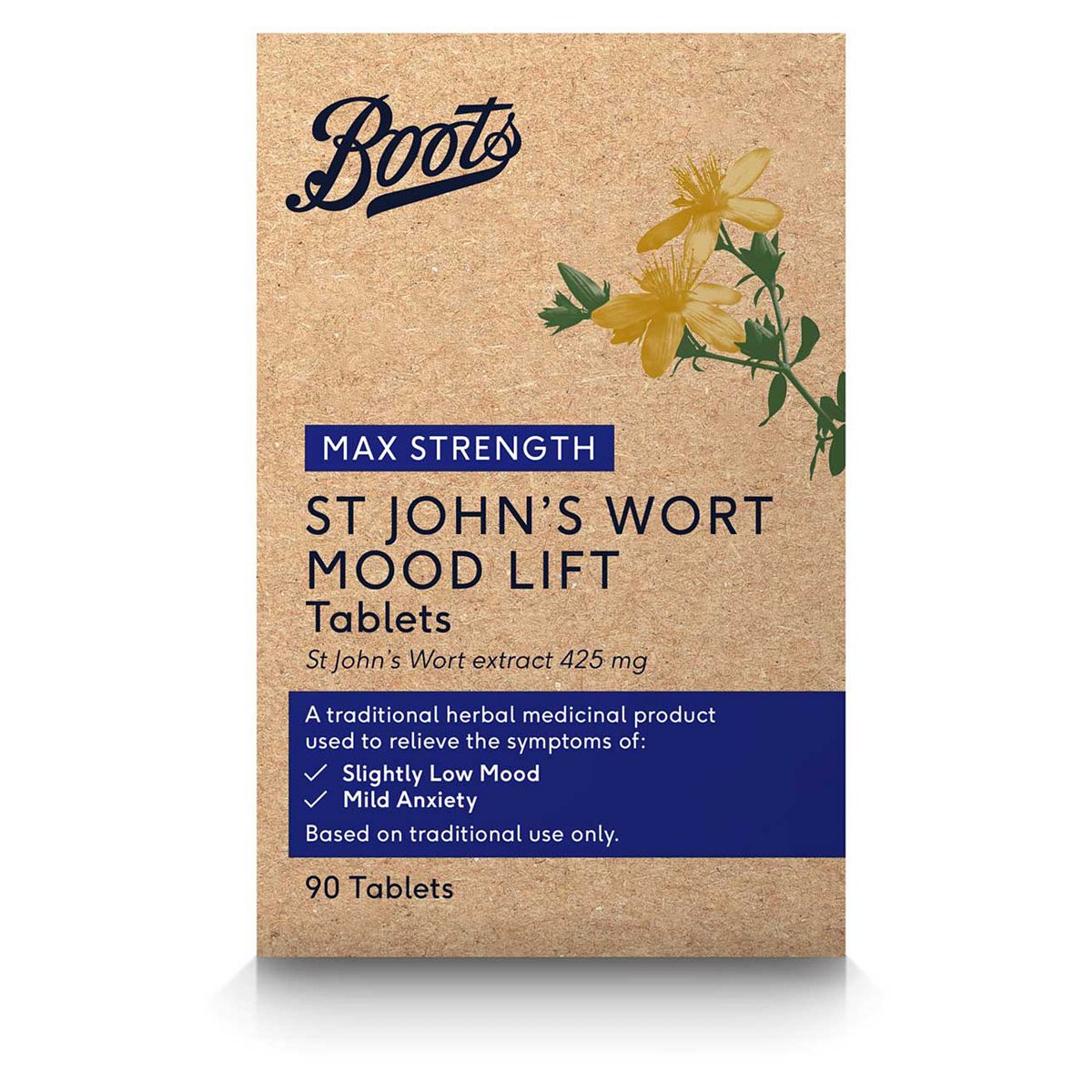 Boots Mood Lift Max Strength St John's Wort Tablets - 90 tablets SERVICE Boots   