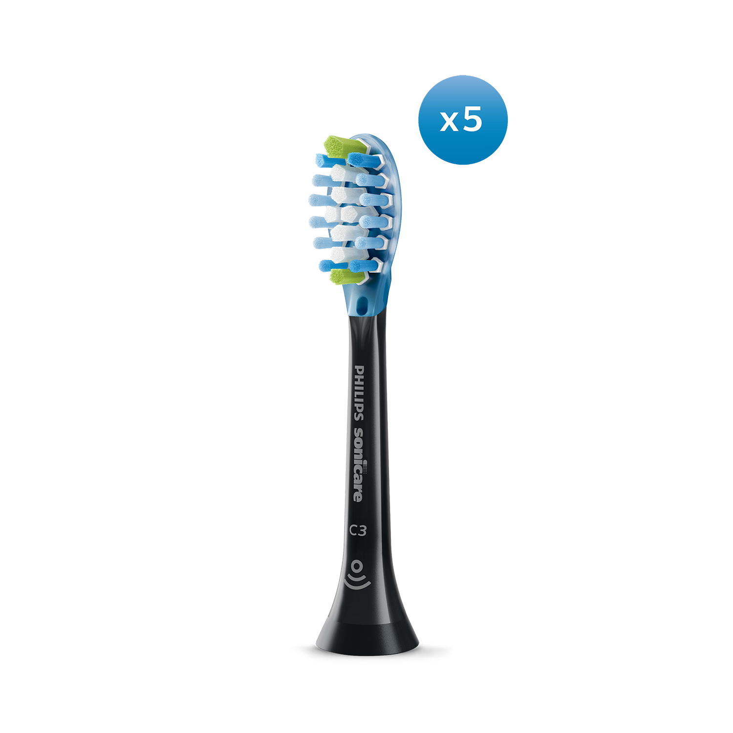 Philips Sonicare C3 Premium Plaque Defence black brush heads 5 pack, UK version