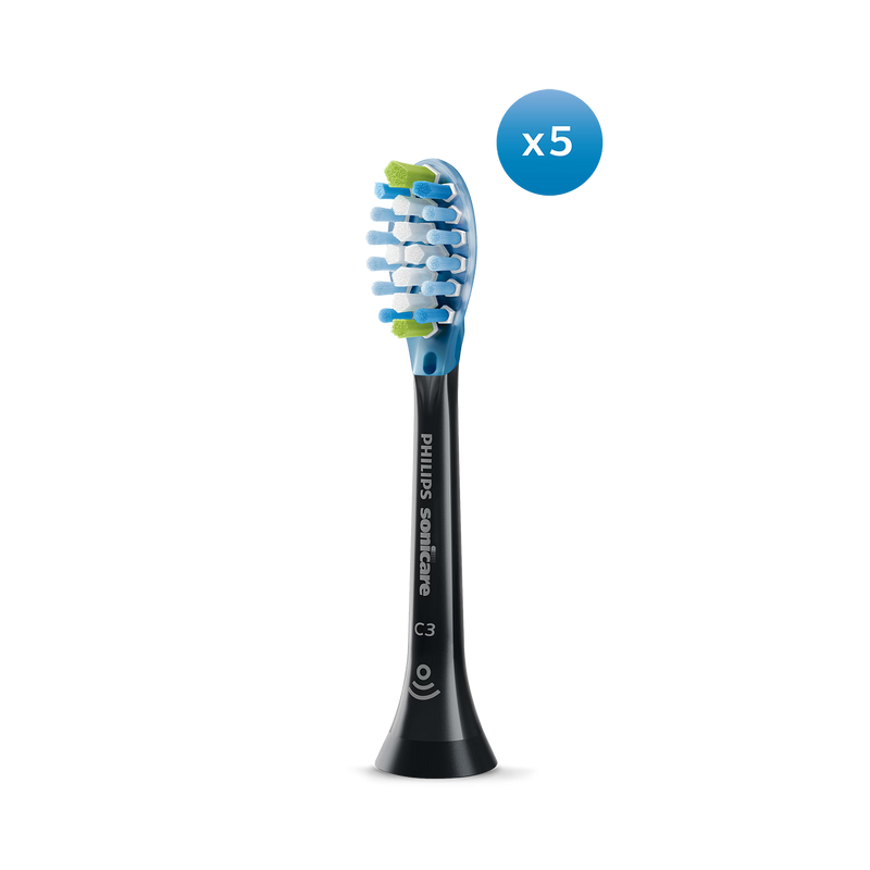 Philips Sonicare C3 Premium Plaque Defence black brush heads 5 pack, UK version