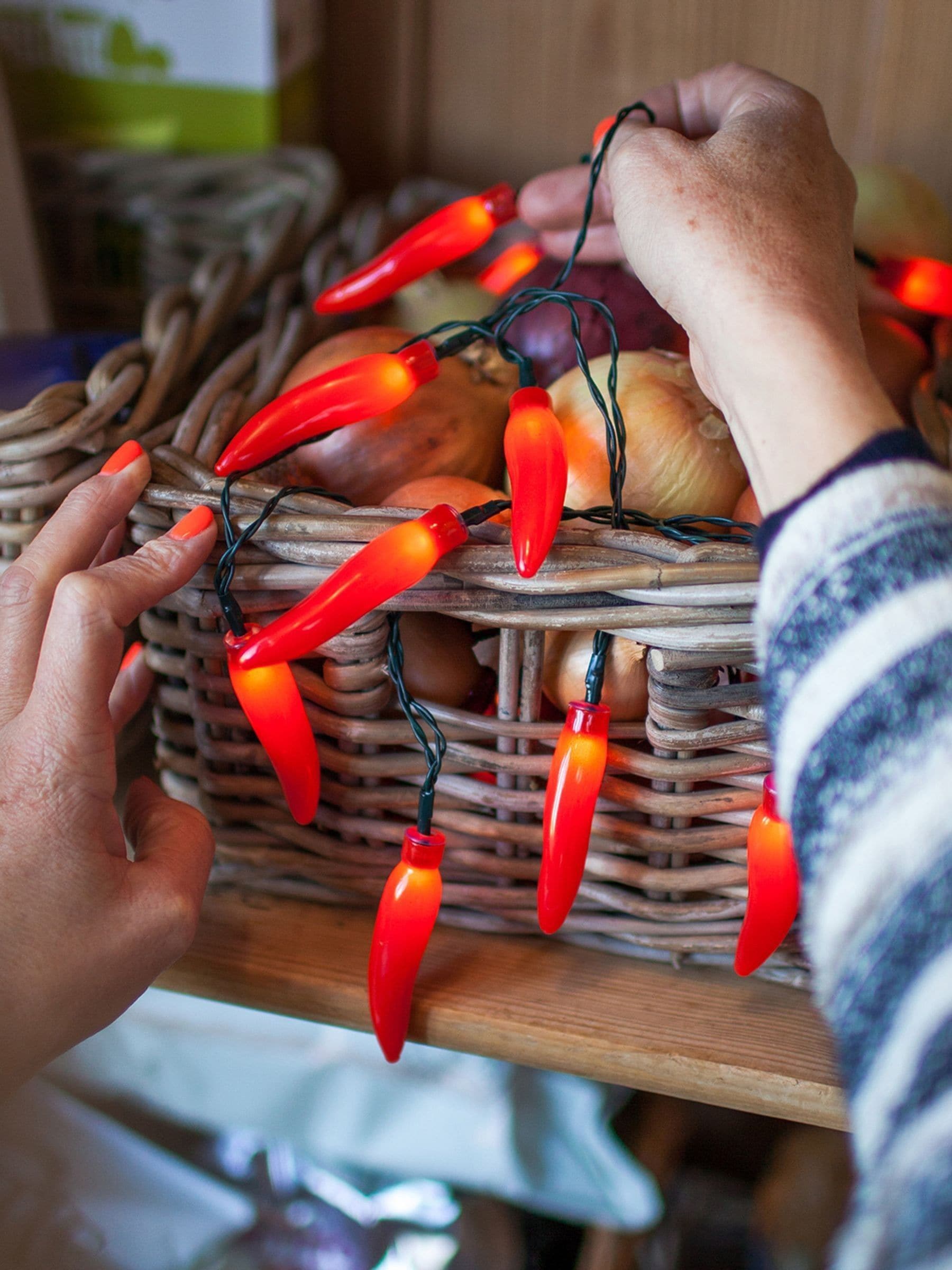 Lights4fun rote Chilischoten-Lichter 20 LED - Britisches Produkt