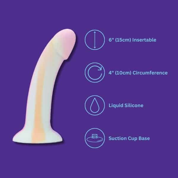 Mina Minty silicone dildo with suction cup, imported from the UK