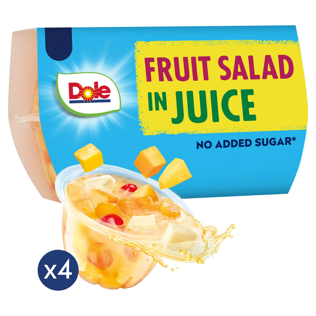 Dole Fruit Salad Cherry In Juice Fruit Snacks 4x113g