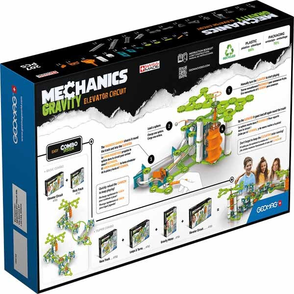 Geomag Mechanics Gravity Magnetic Elevator Circuit 207 pieces (British brand)