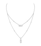 Messika Move Uno white gold diamond pave necklace 0.60ct (British brand)