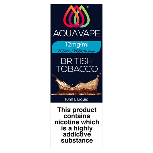 Aqua Vape British Tobacco 12mg GOODS ASDA   