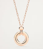Pomellato Iconica rose gold diamond pendant necklace in 18kt gold, imported from the UK
