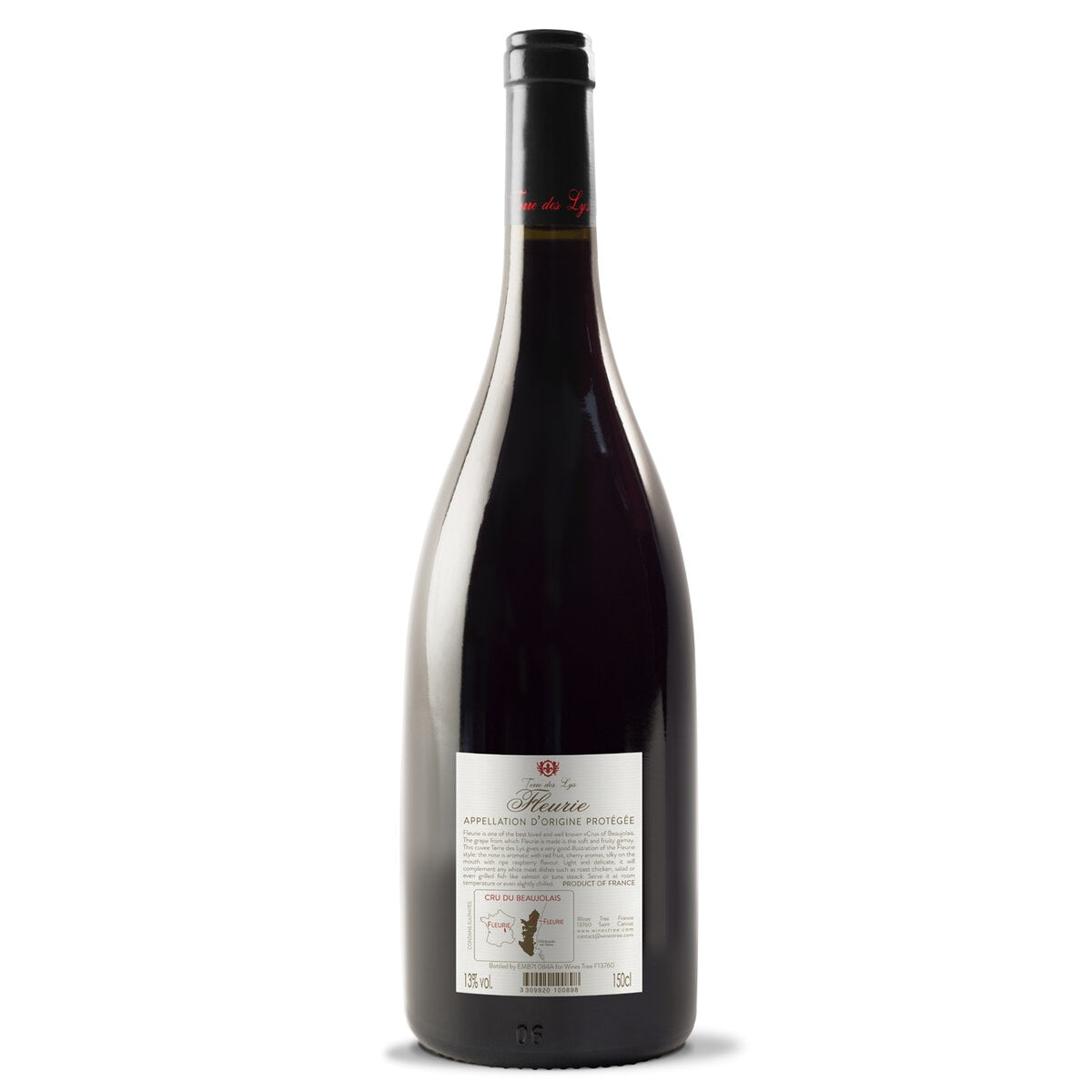 Terre Des Lys Fleurie red wine magnum 1.5L, UK version