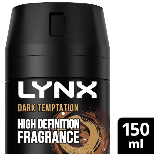 Lynx Deodorant Aerosol Body Spray Dark Temptation 150ml GOODS Superdrug 150ML  