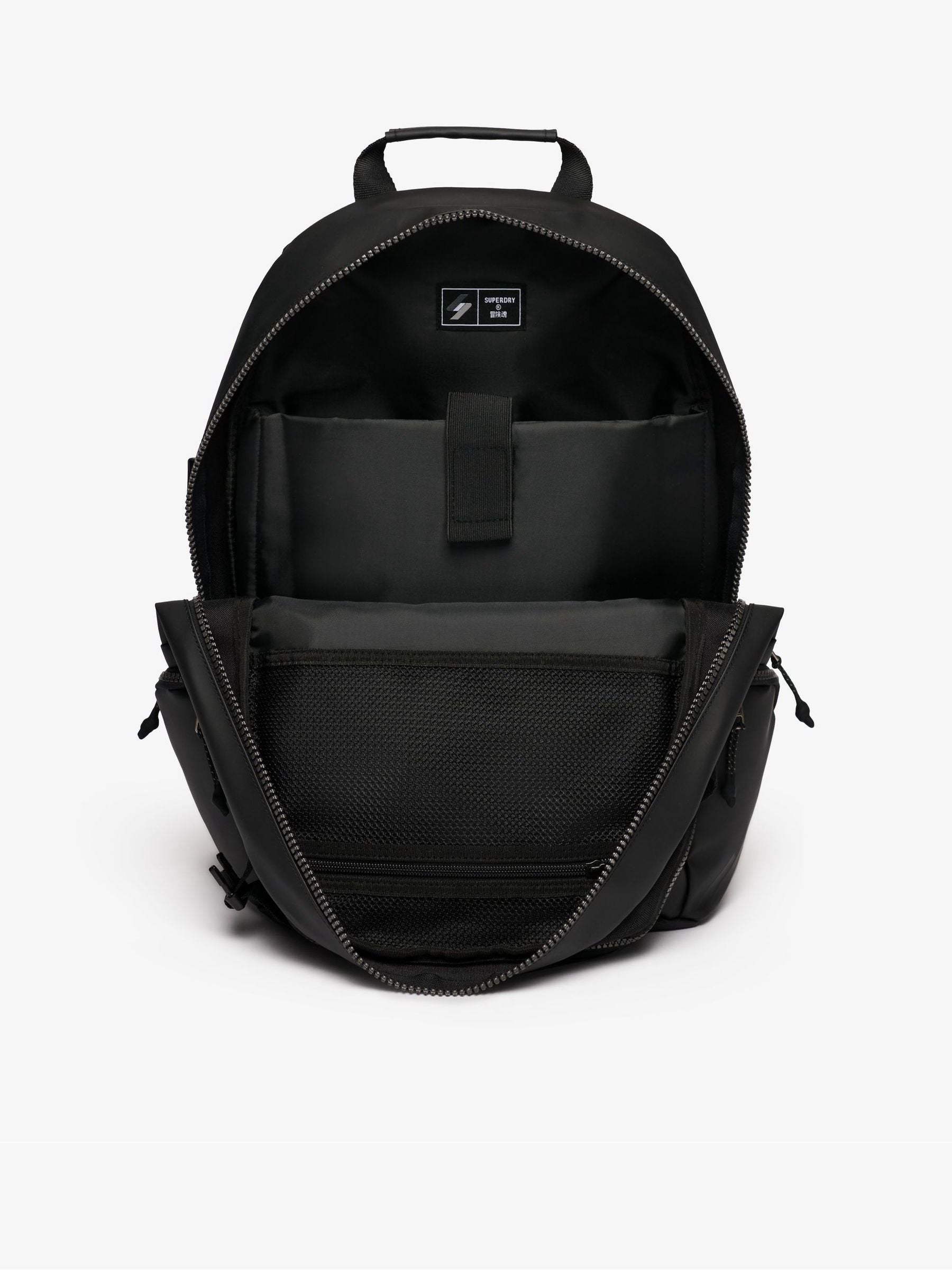 Superdry Tarp Embroidered Rucksack in black (British brand)