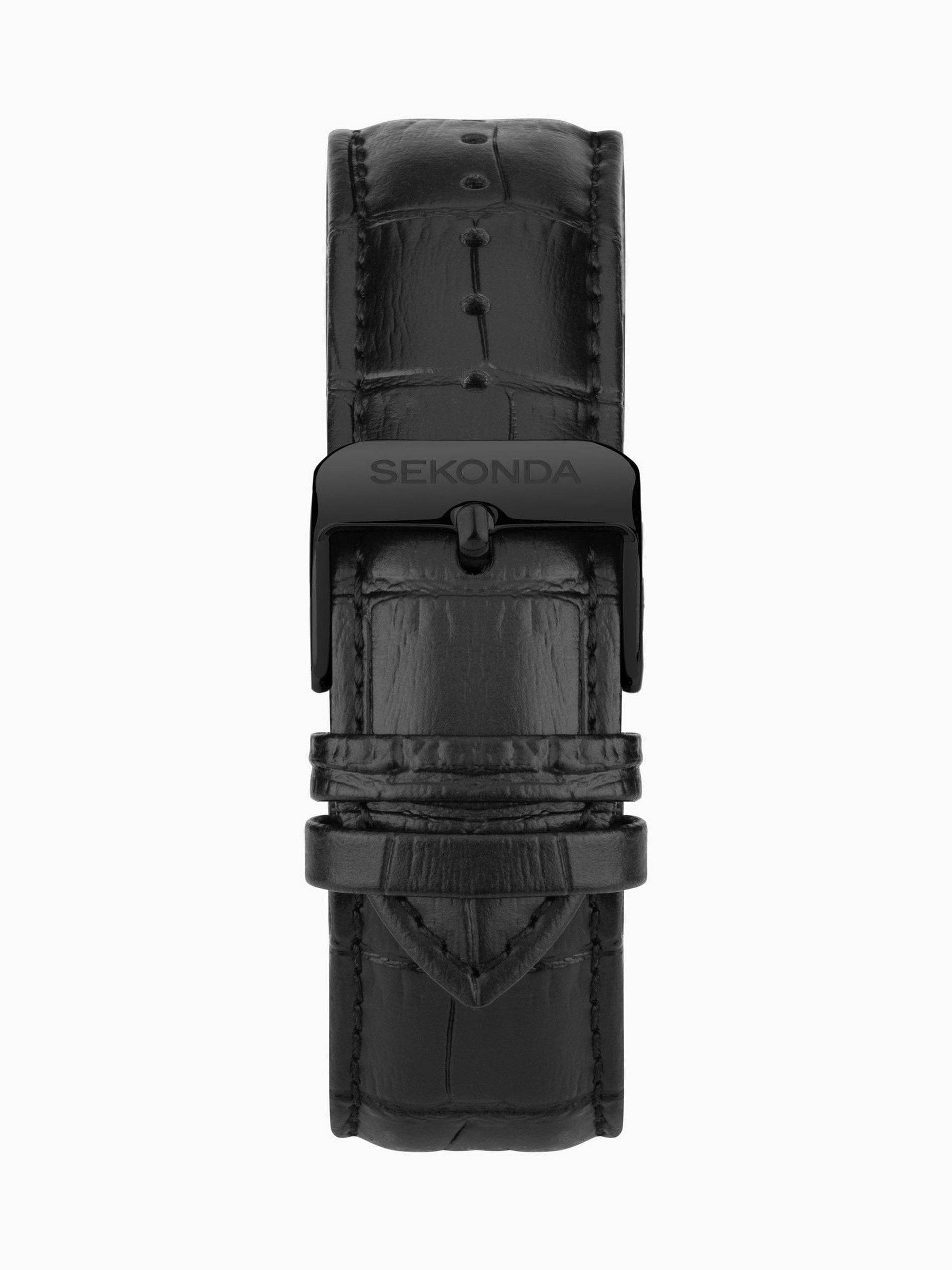 Sekonda Black Midnight analogue watch 44mm (British brand)
