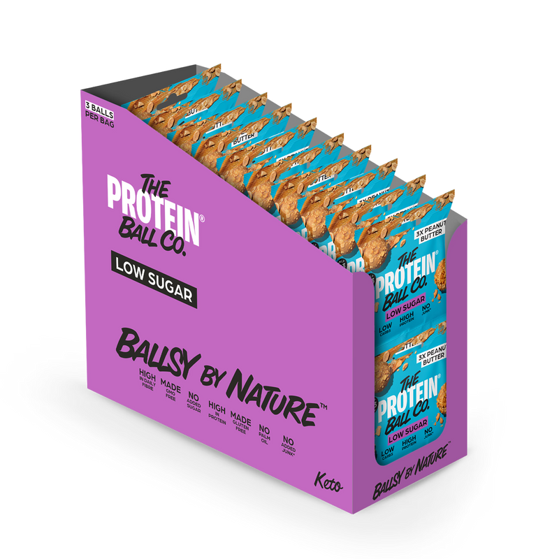 Ballsy low sugar peanut butter balls case 20x25g (British brand)