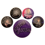 Wednesday Nevermore badge pack of 5, UK version